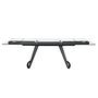 Dining Table Extendable Safety Glass Steel Black 6