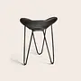 Trifolium Hocker Leder Schwarz 0