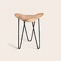 Trifolium Hocker Leder Natur 0