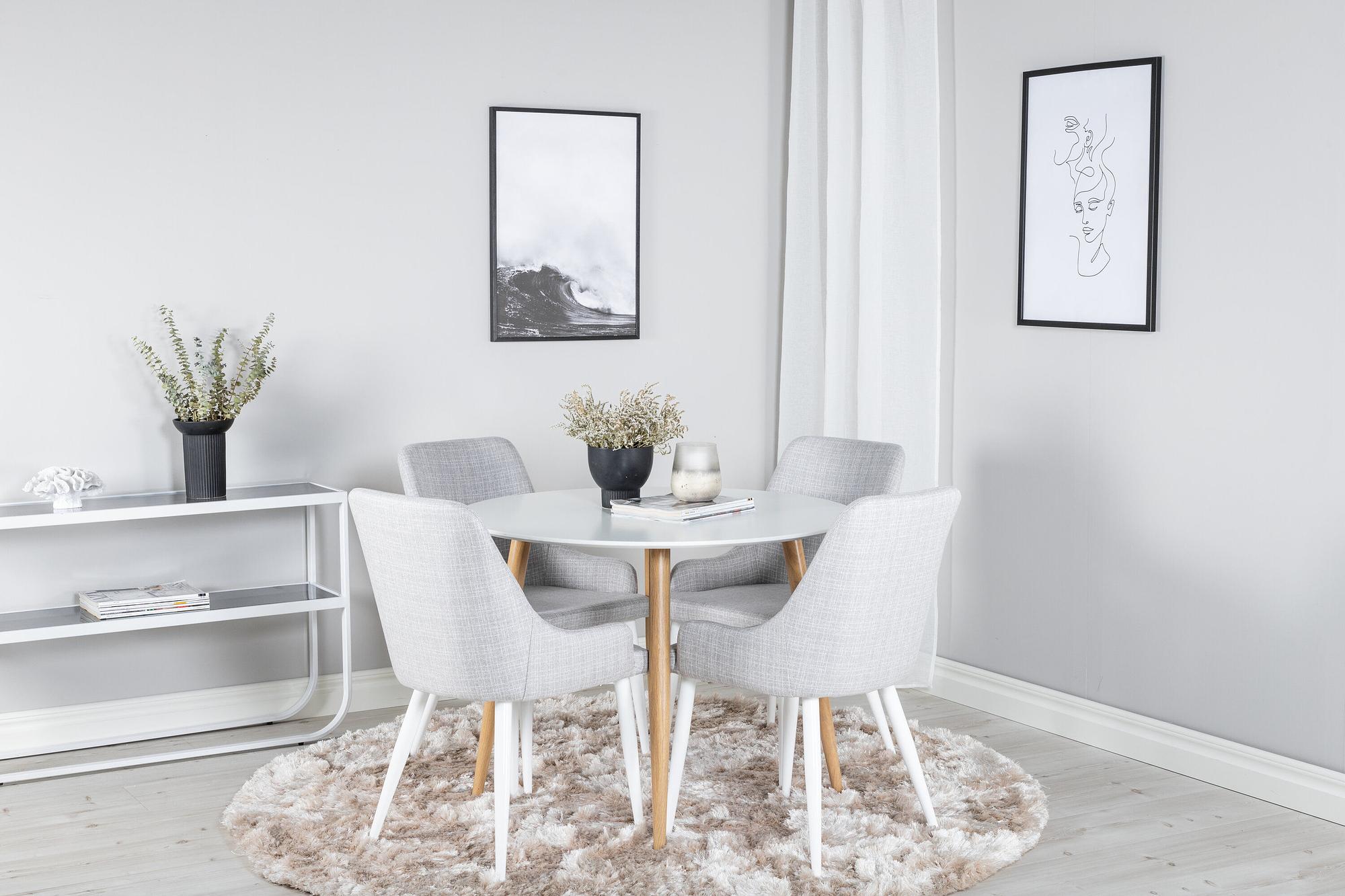 Plaza Esstisch Weiß Ø 100cm 4
