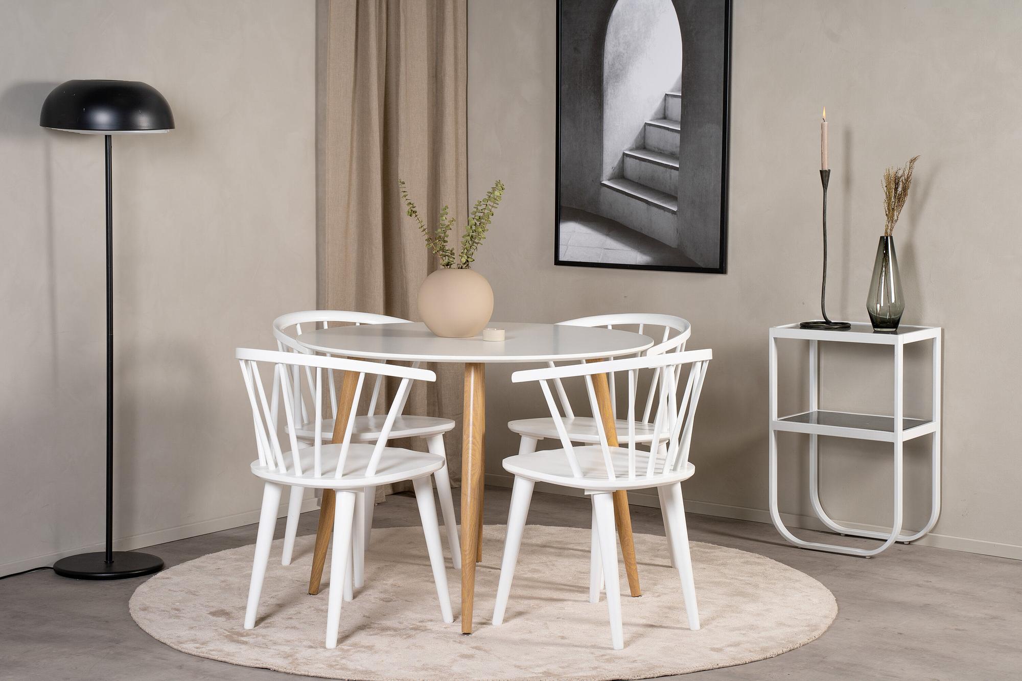Plaza Dining Table White Ø 100cm 5