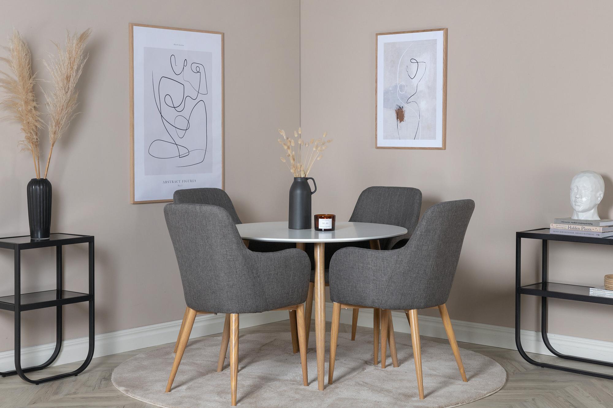 Plaza Esstisch Weiß Ø 100cm 6