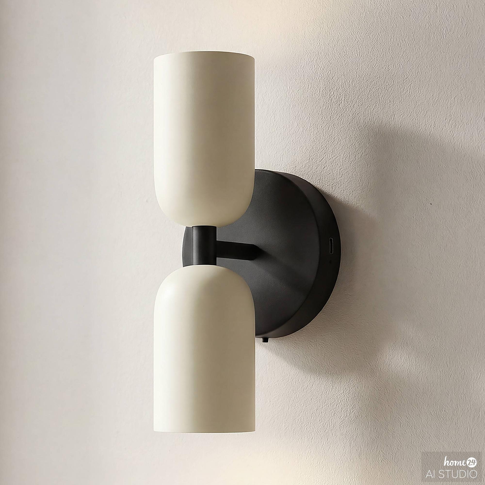 Nimi Battery Wall Lamp 3-Step Dimmer Cream Black 1