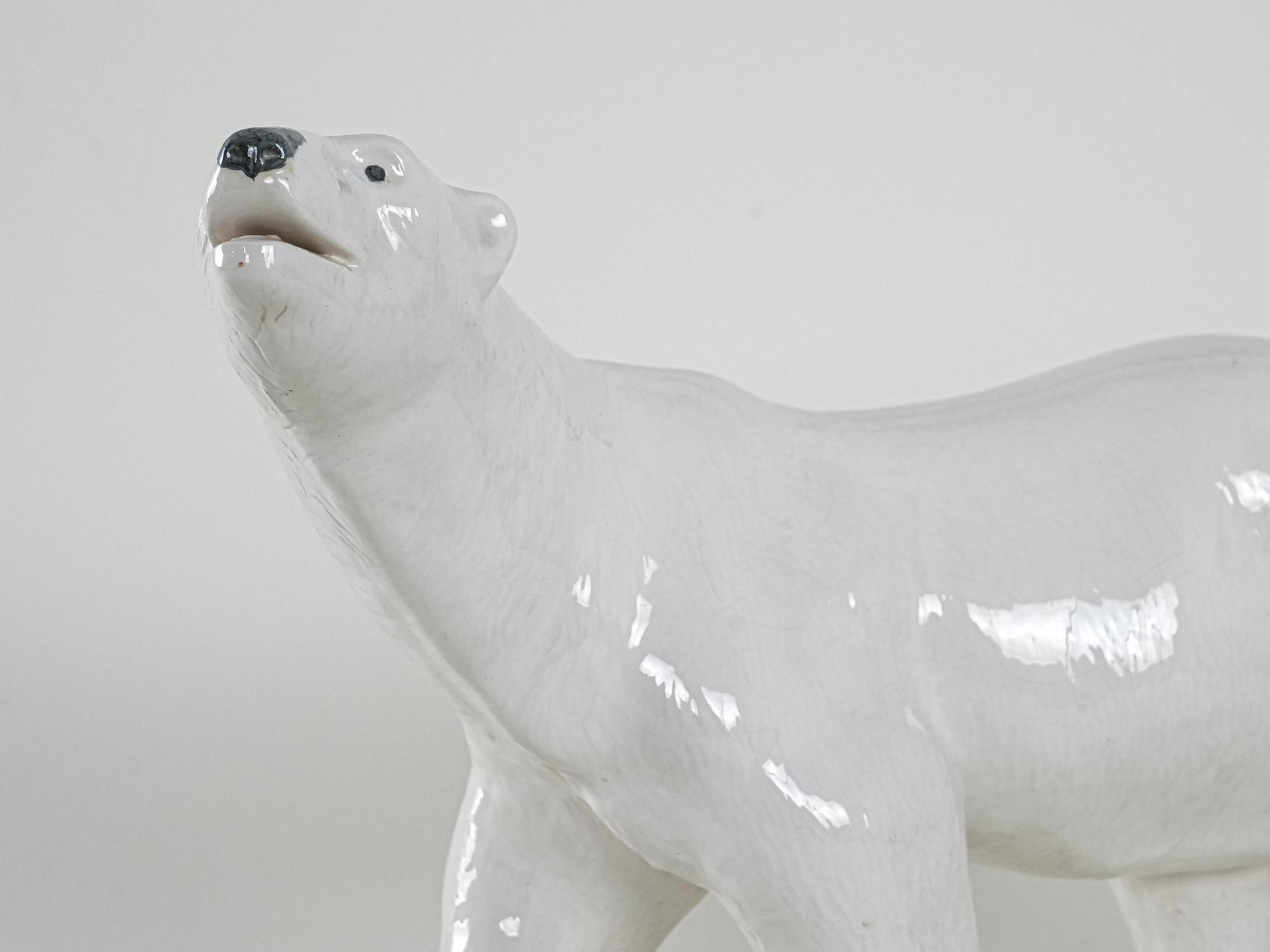 Eisbär Skulptur Keramik 6