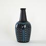 Vase Steinzeug Blau 3