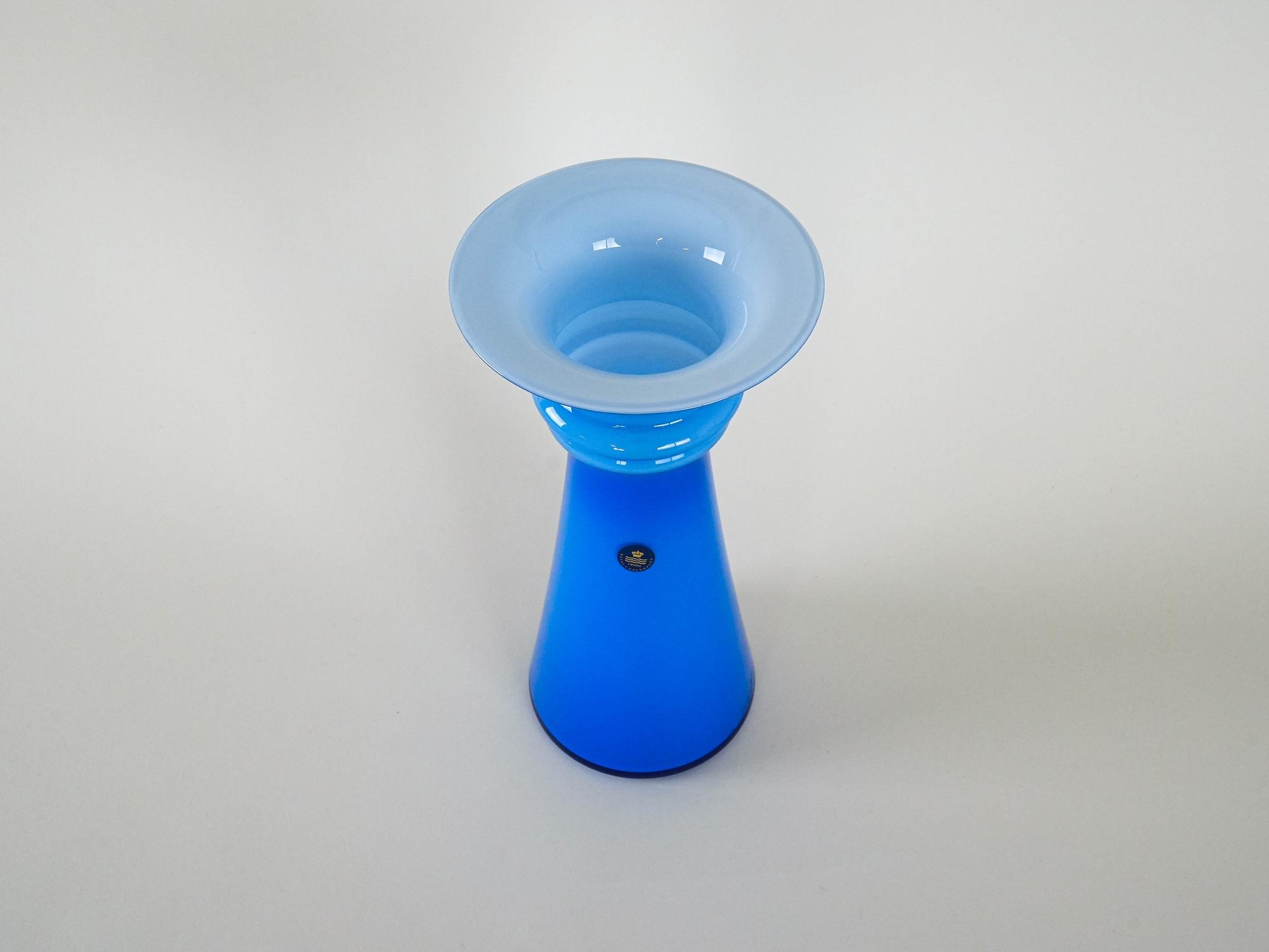 Glasvase Blau 5
