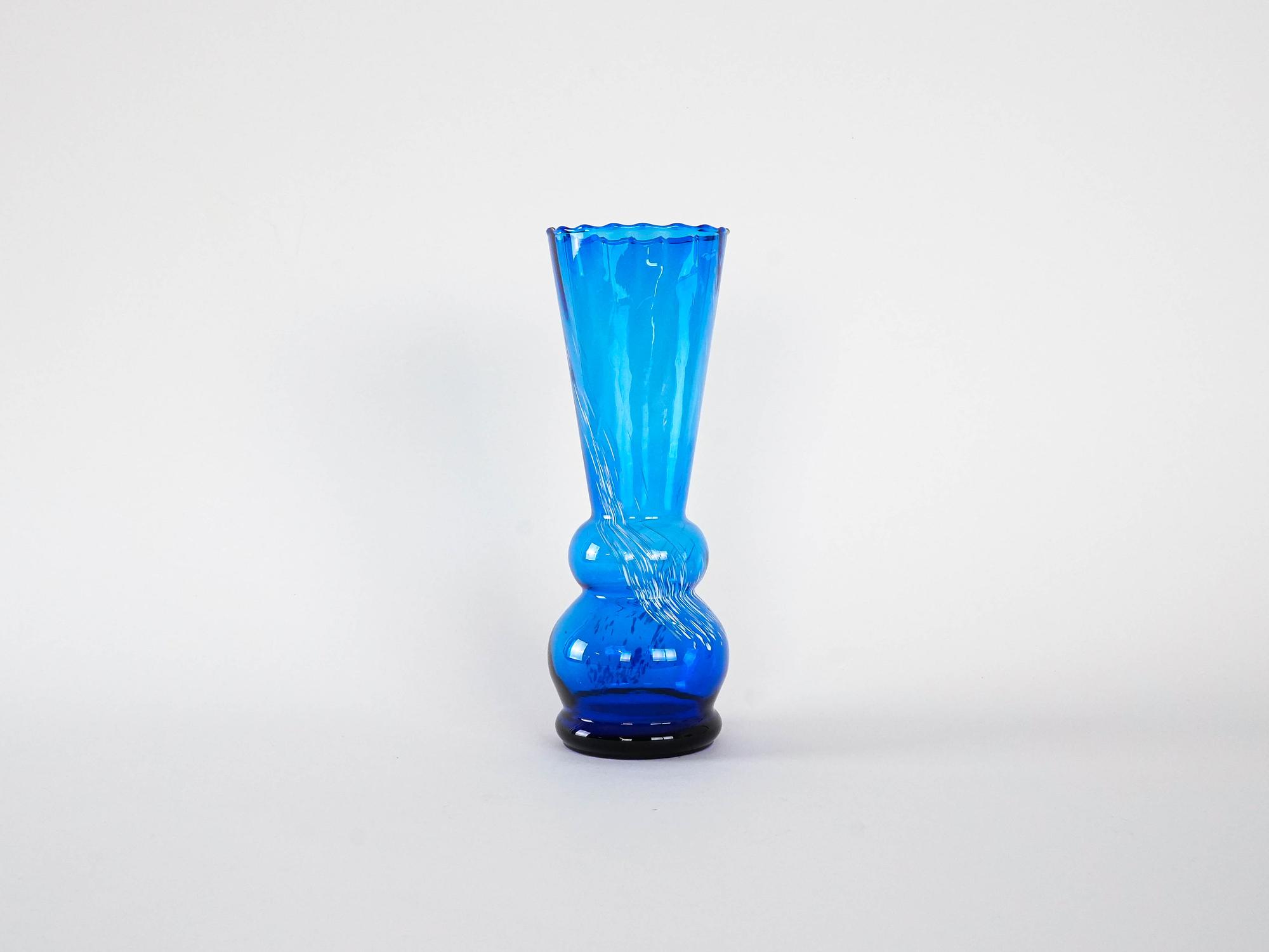 Glasvase Blau 2