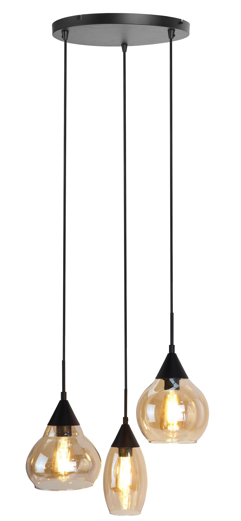 Amber glass pendant light 0