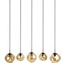 Amber glass pendant light 1