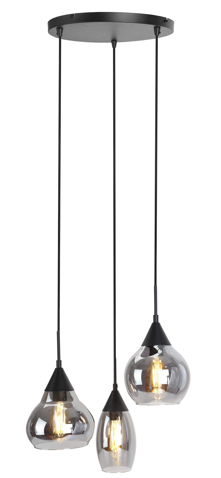 Pendant light Smoked glass Smoke 0