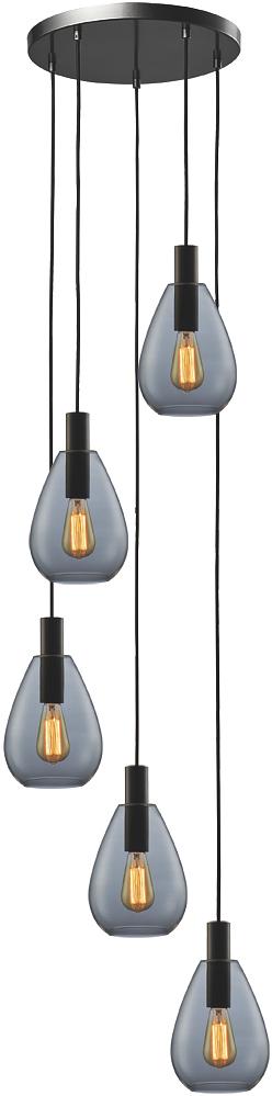 Pendant light Smoked glass Grey 0