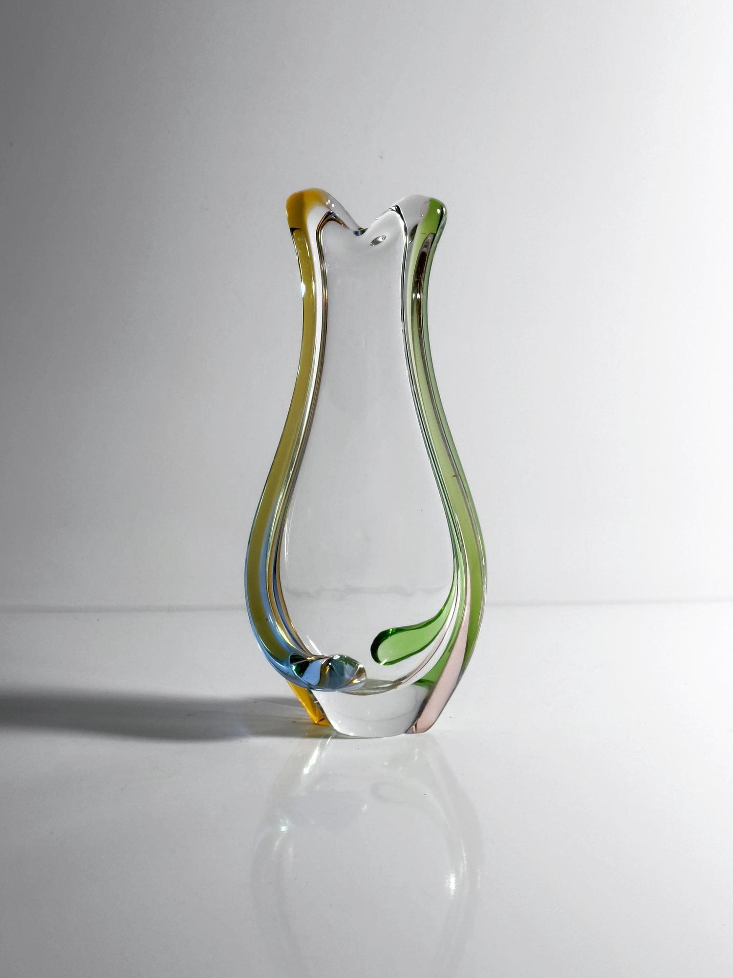Vintage Rhapsody Vase Glass 50s 1