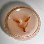 Vintage Pelikan Bowl Rosaline Pressed Glass 1930s 3