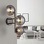 Conor Wall Lamp Smoked Glass Black 2