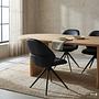 2x Linni Upholstered Swivel Chair Black 2