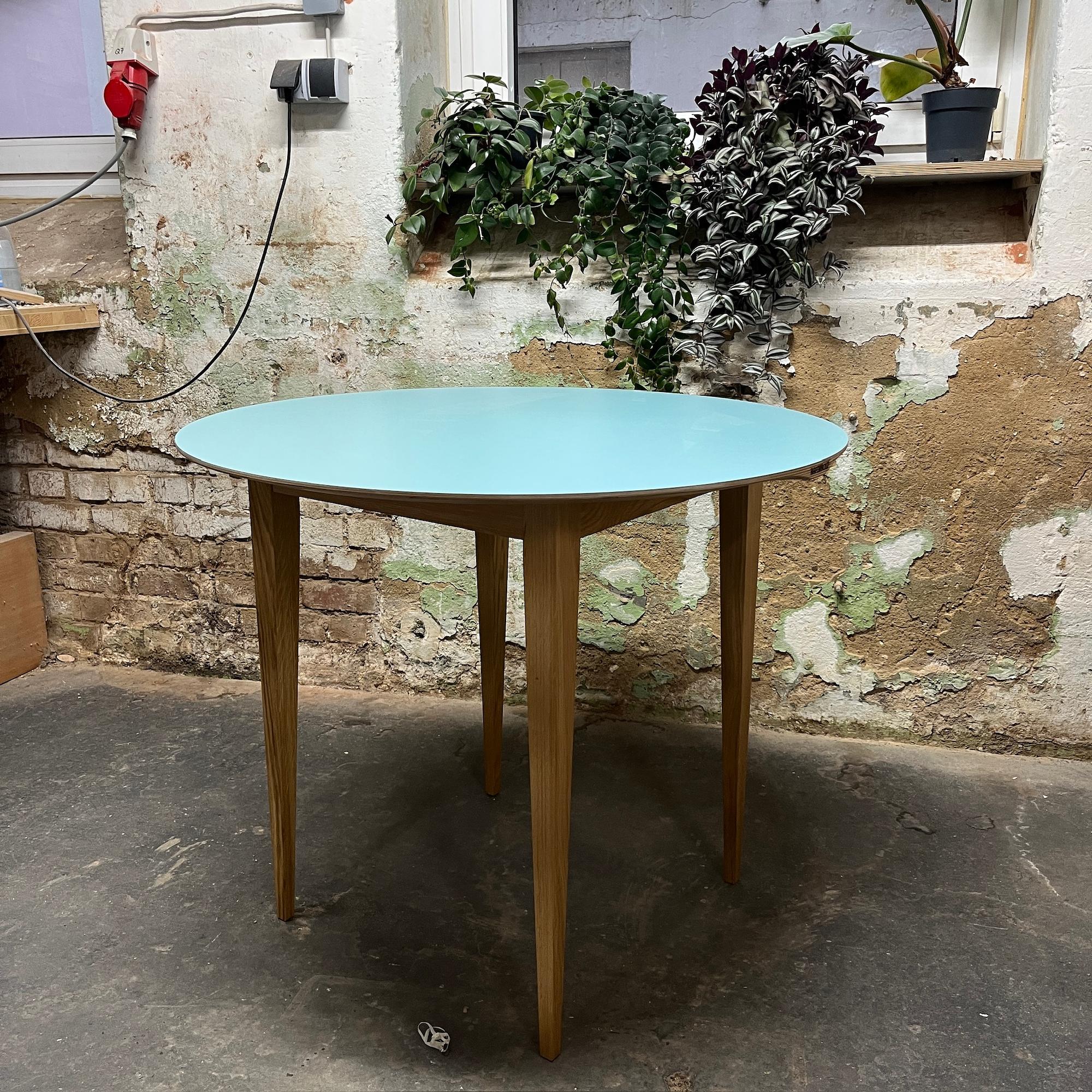 Beluga Table Wood HPL Turquoise Ø 90cm 0