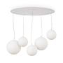 Lampada a sospensione forma semplice bianco 0