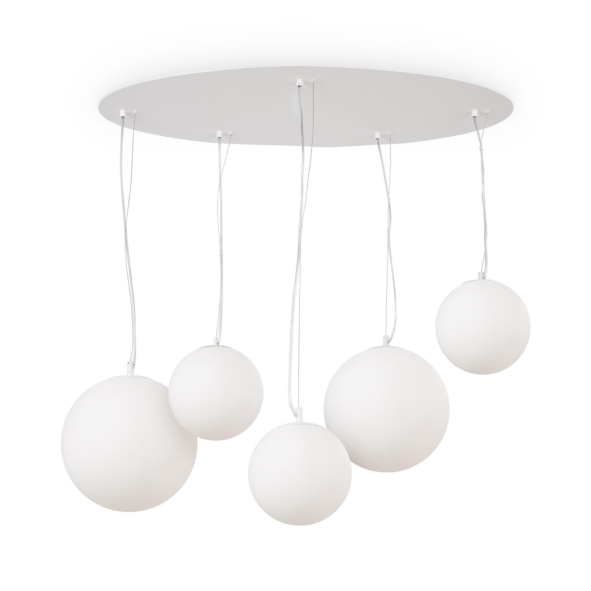 Lampada a sospensione forma semplice bianco 0