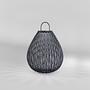 Plet Solar-Lampe Rattan Schwarz Ø 36cm 1