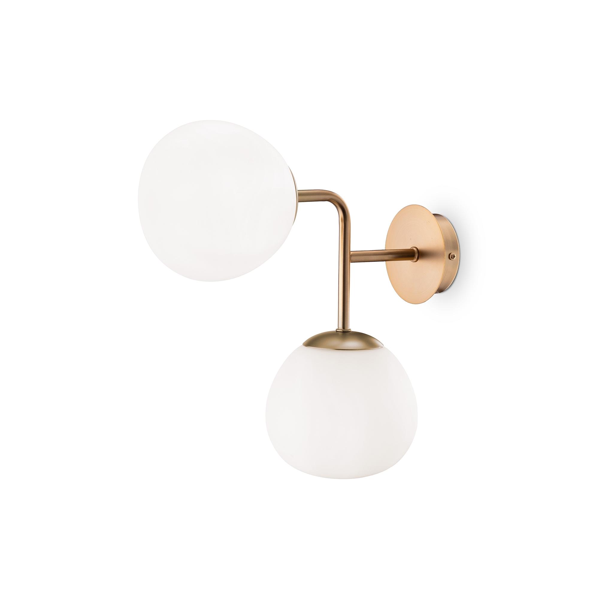 2-Light Erich Wall Light Metal Gold 0