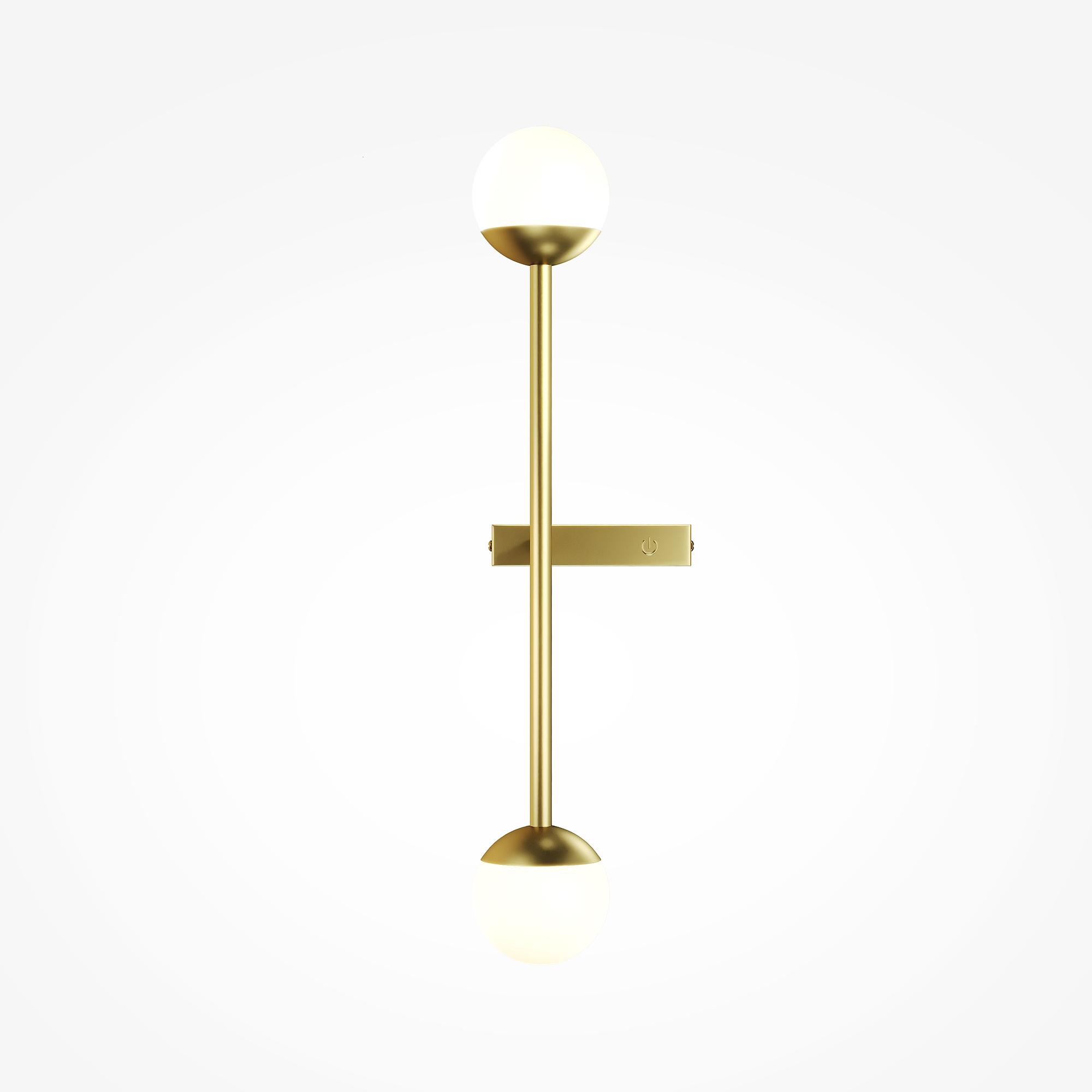 2-Light Touch Wall lamp Metal Glass Gold 1