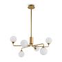 6-Light Alexis Chandelier Metal Gold White 0
