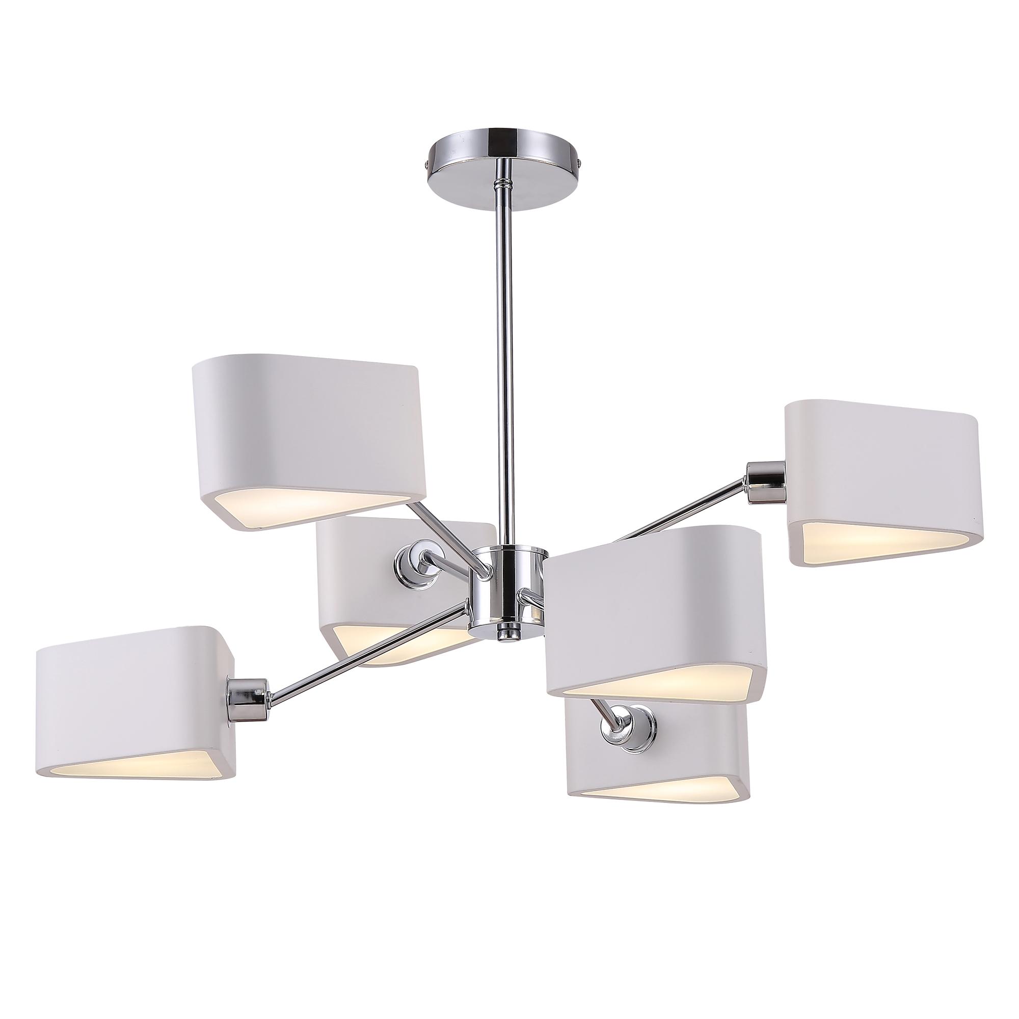 6-Light Brianne Chandelier Metal Silver 0