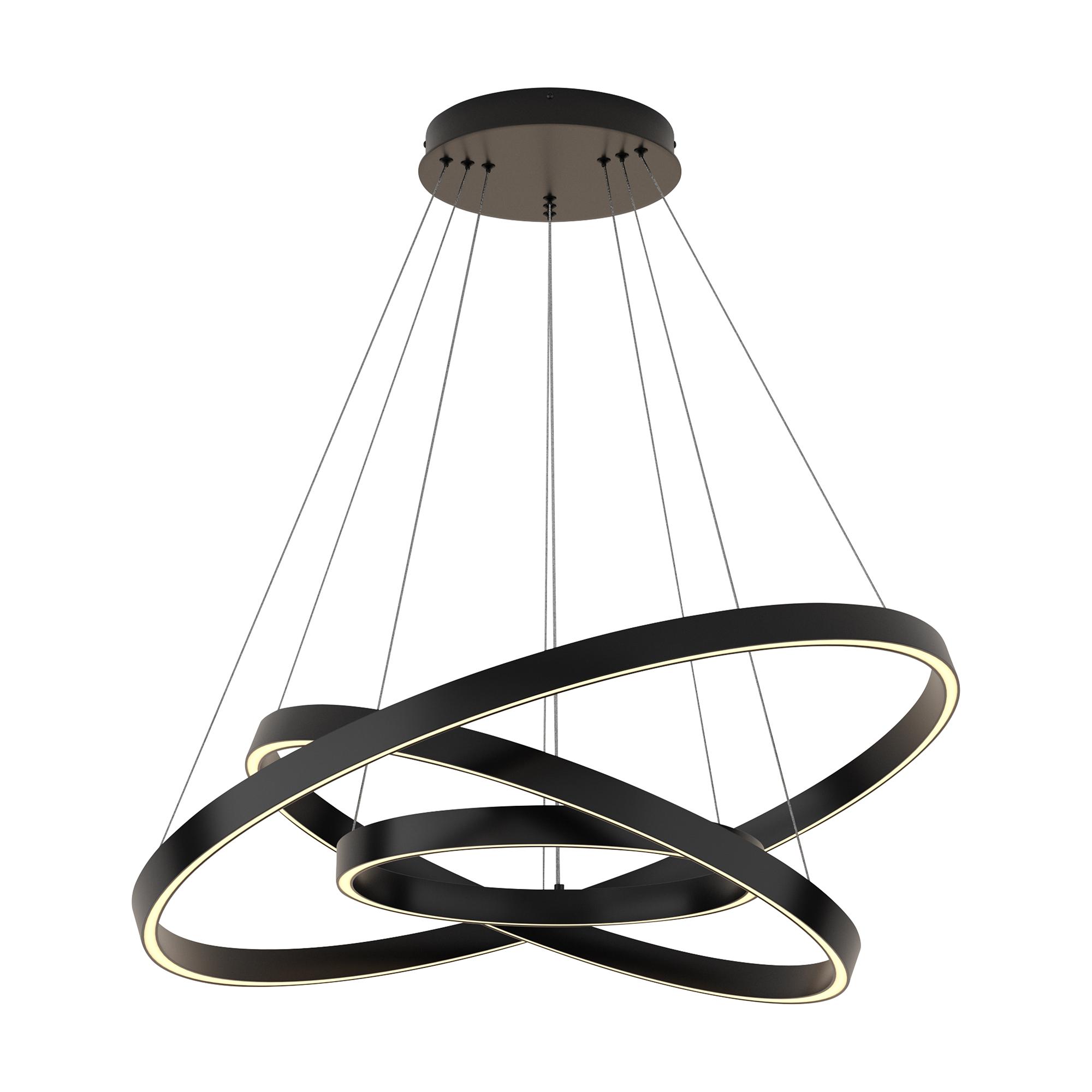 Rim Pendelleuchte Schwarz Ø 80cm 0