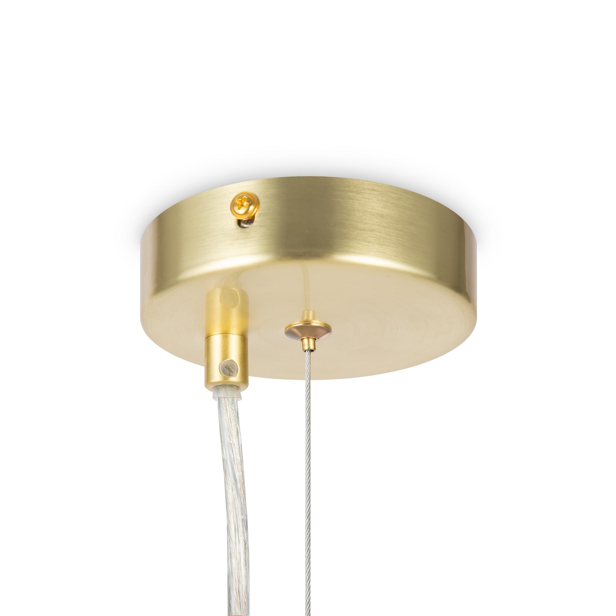 Dallas Pendant light mouth-blown glass gold Ø 29cm 2