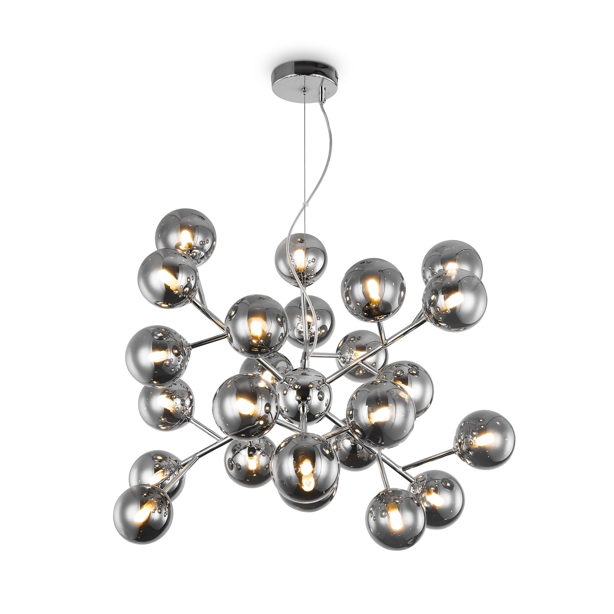 Dallas Pendant light mouth-blown glass Silver Ø 65cm 0