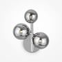 3-Light Dallas Wall Light Metal Glass Silver 1