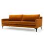 Astha 3-Sitzer Sofa Velours Matt Amber 0