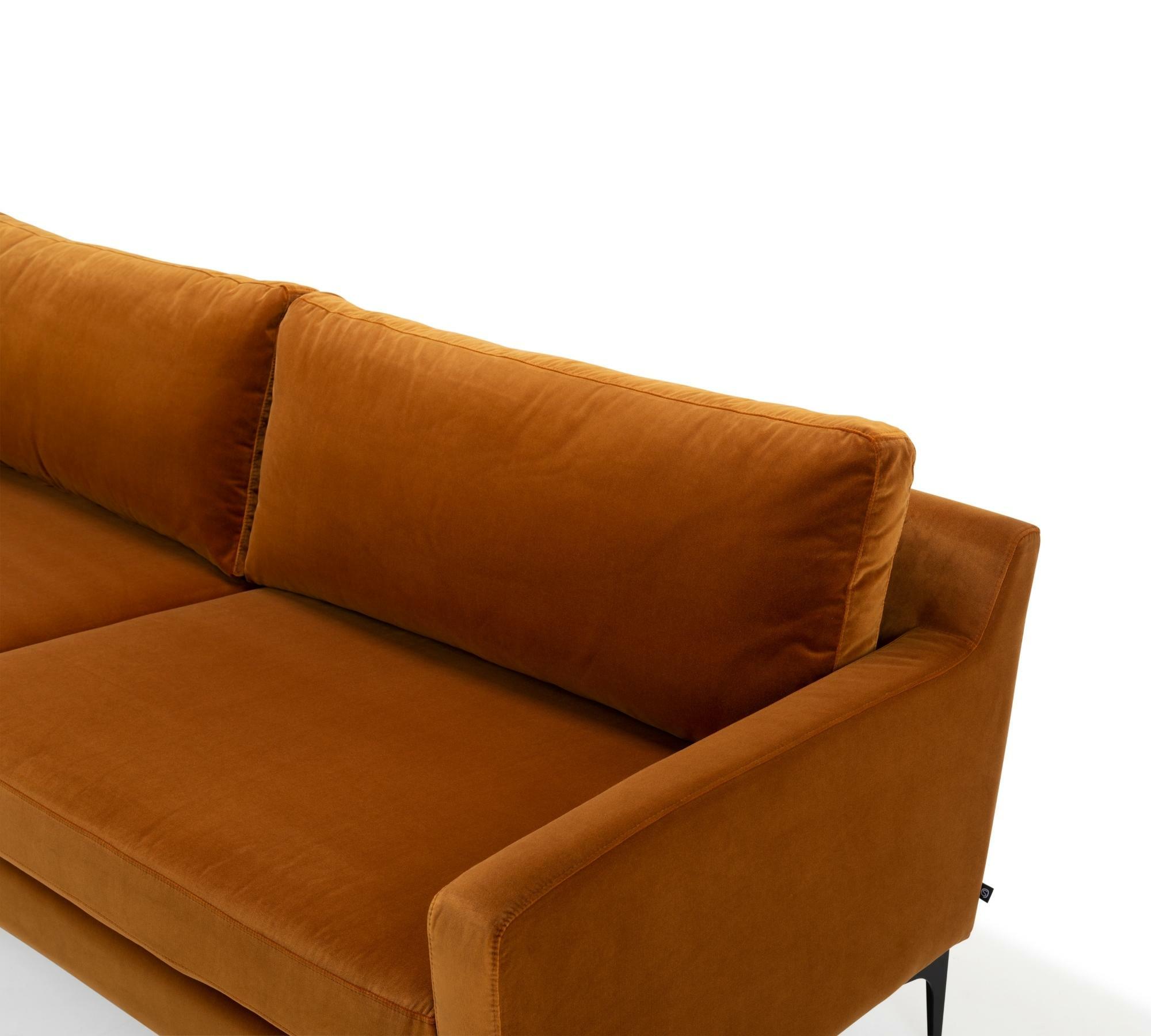 Astha 3-Sitzer Sofa Velours Matt Amber 3
