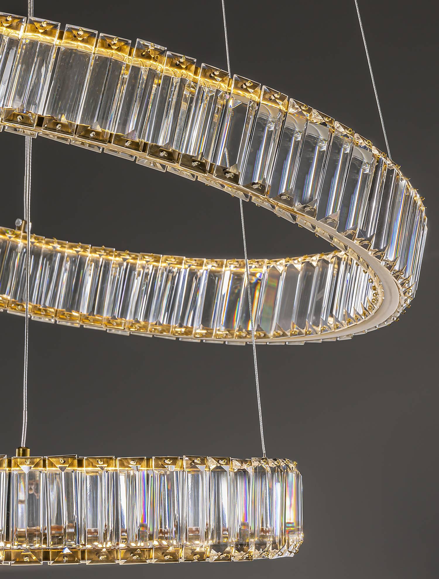 2-Flammig Aurelia Typ D Pendelleuchte Aluminium Gold 4