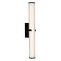 Clamp LED bathroom light steel opal glass black 4
