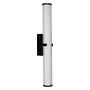 Clamp LED bathroom light steel opal glass black 3