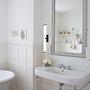Clamp LED bathroom light steel opal glass black 2