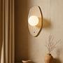 Halle Wandleuchte Travertin Creme 2