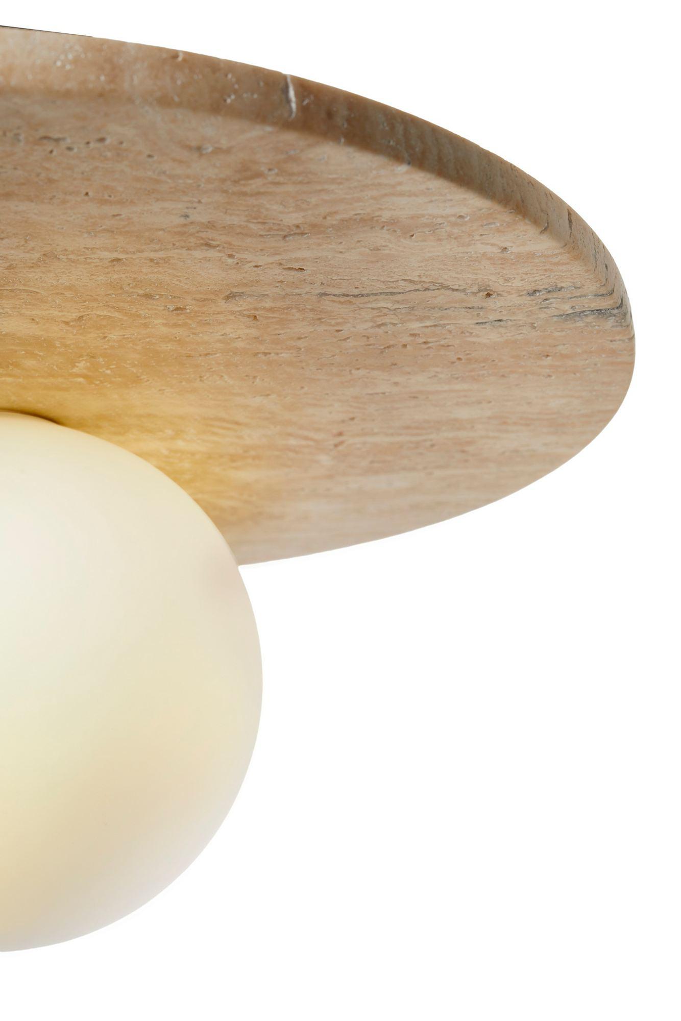 Tor-Tun Pendelleuchte Travertin Creme Ø 10cm 6