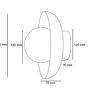 Hand Wandleuchte S Walnussholz Braun 7