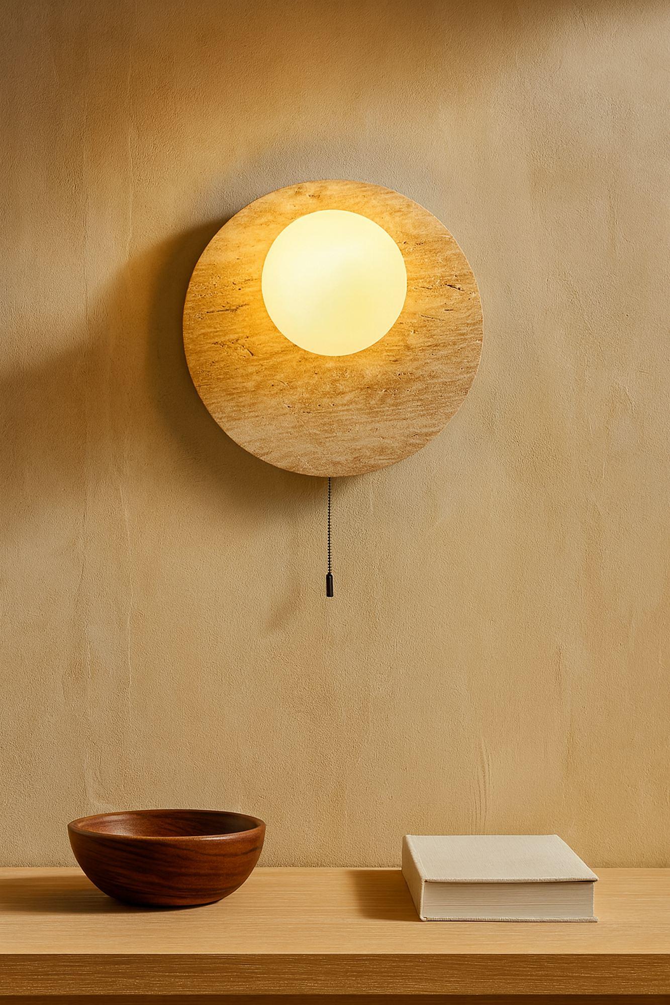Tor Wall Lamp Travertine Cream 0