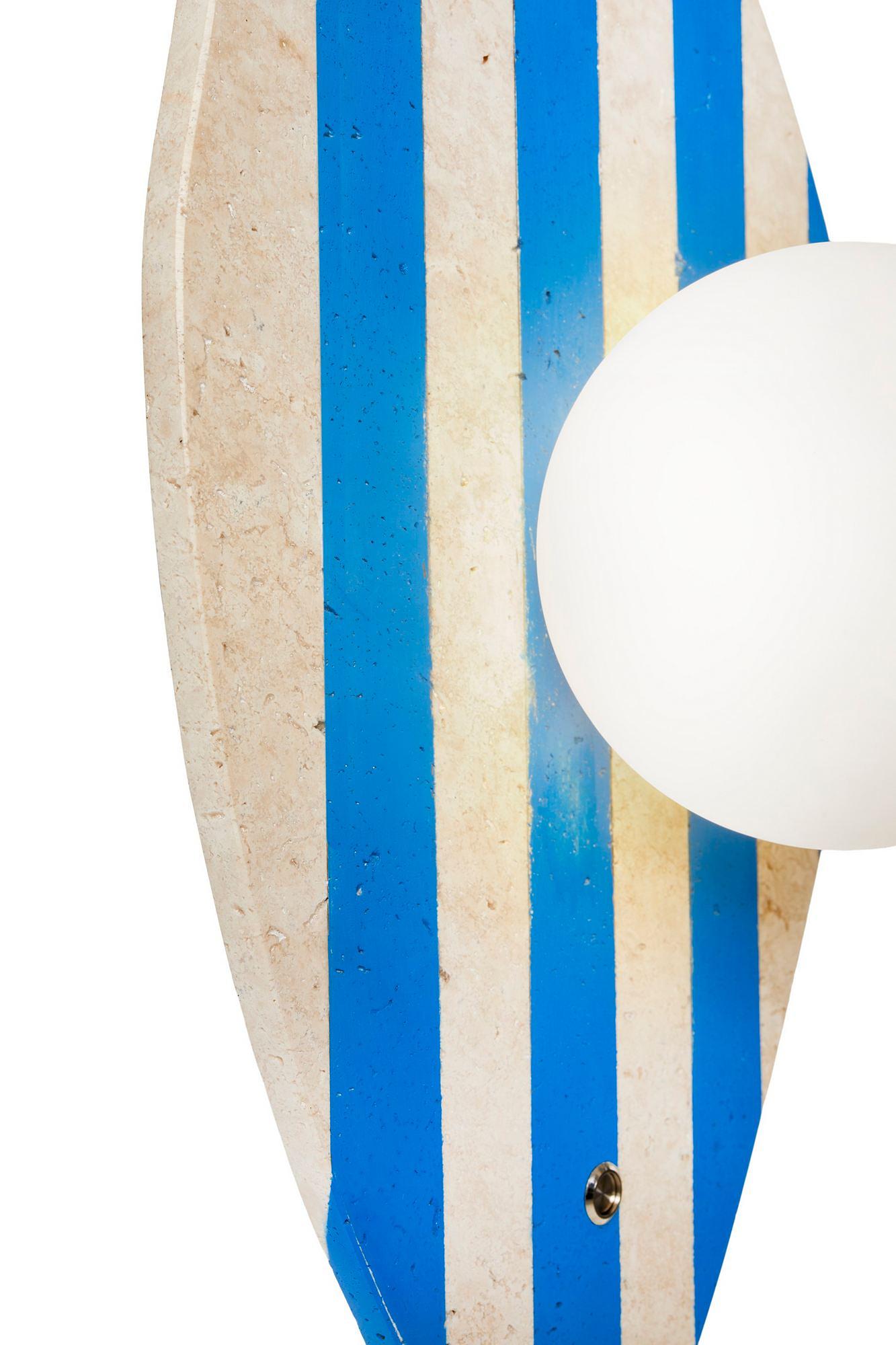 Season Wall Lamp Travertine Blue 5