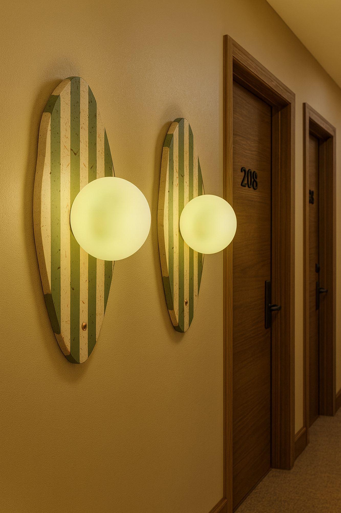 Espe Wall Lamp Travertine Green 3