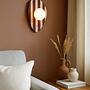 Push Wall Lamp Travertine Red 2