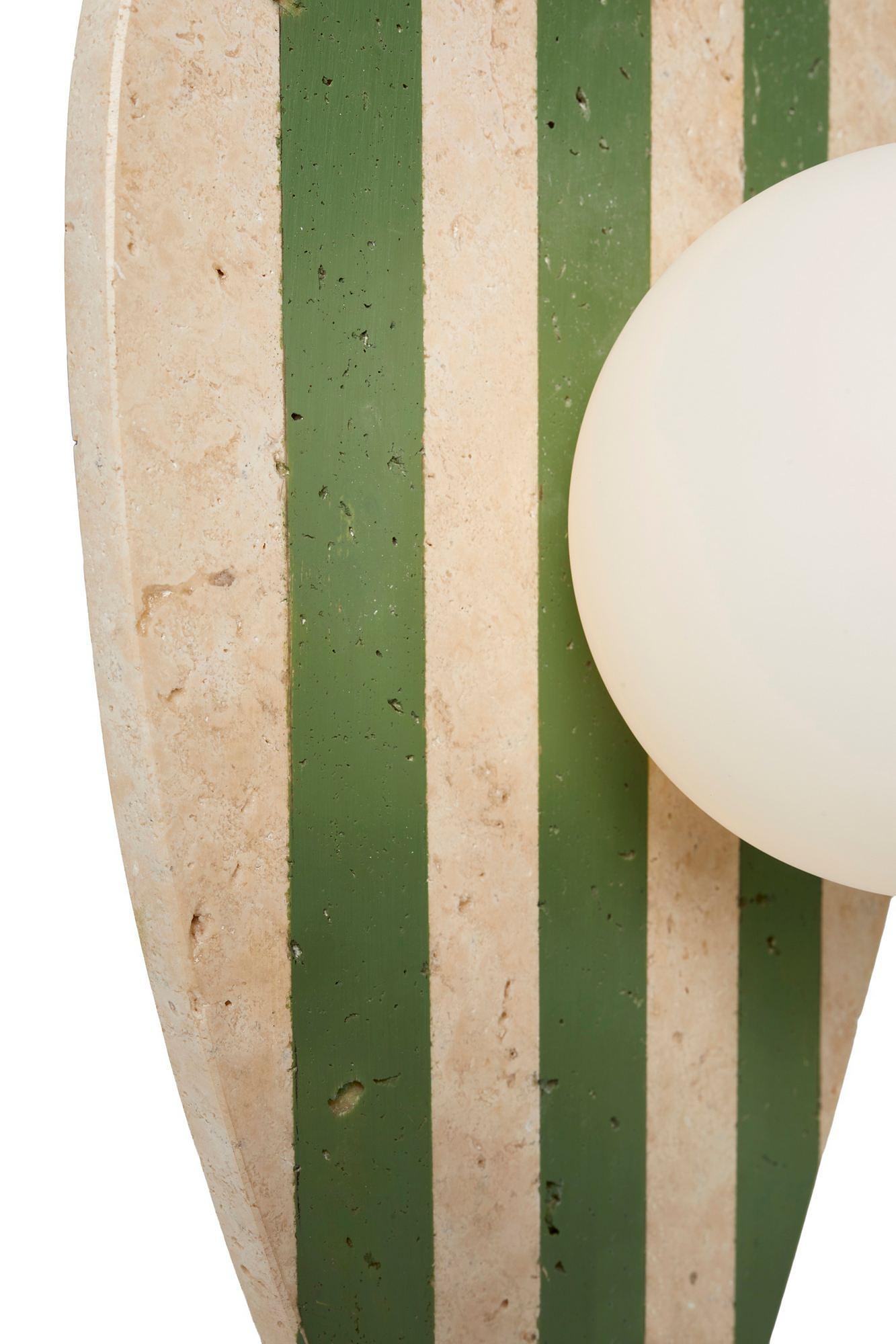 Traver Wall Lamp Travertine Green 6