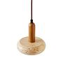 Worm Pendant Light Oak Wood Cream 8
