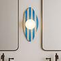 Simple Wall Lamp Travertine Blue 0