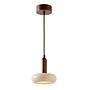 Worm Pendant Light Walnut Wood Brown 6