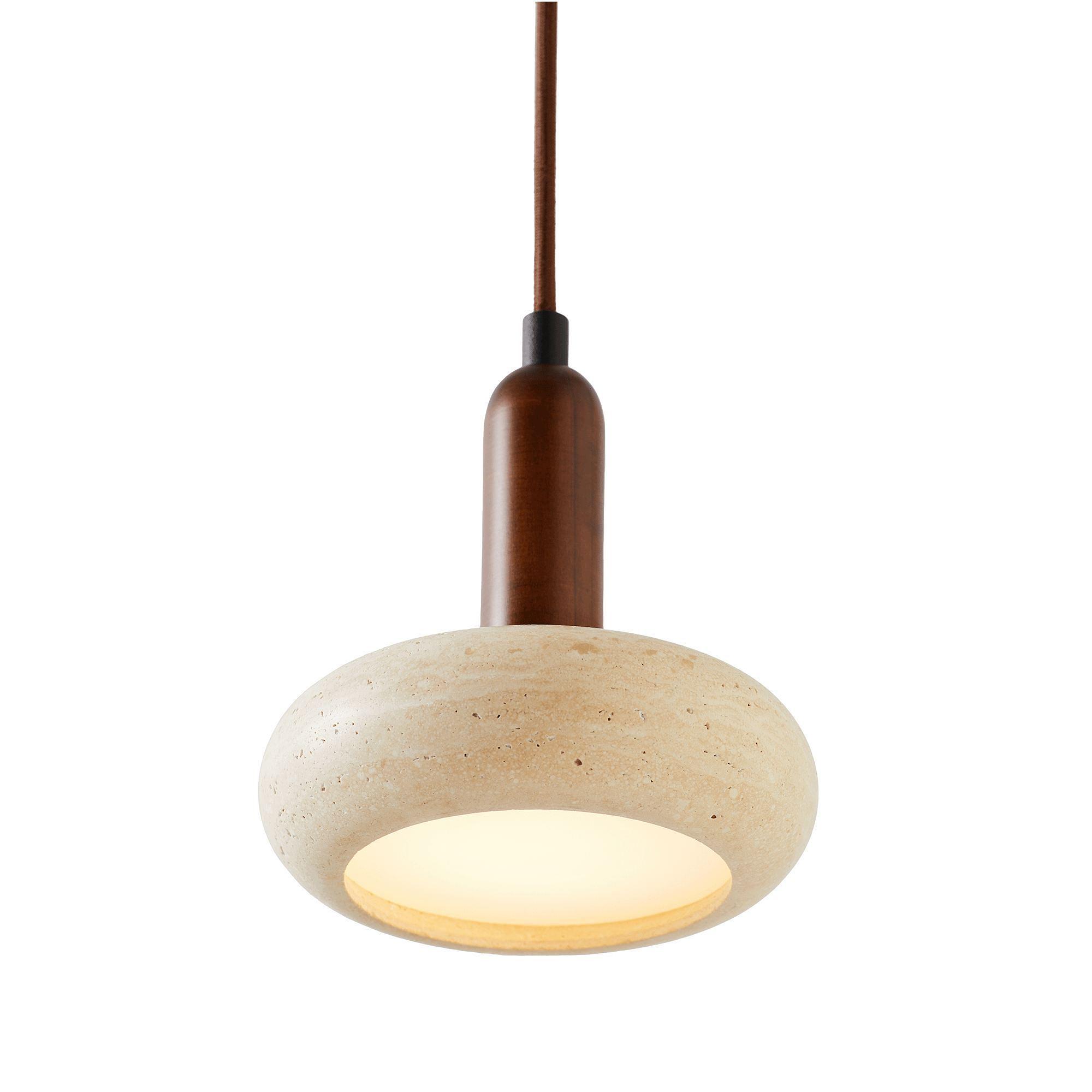 Worm Pendelleuchte Walnussholz Braun 7