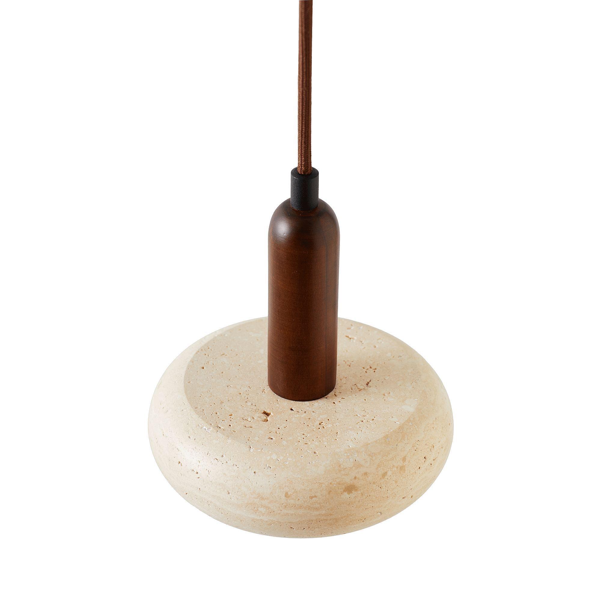 Worm Pendelleuchte Walnussholz Braun 9